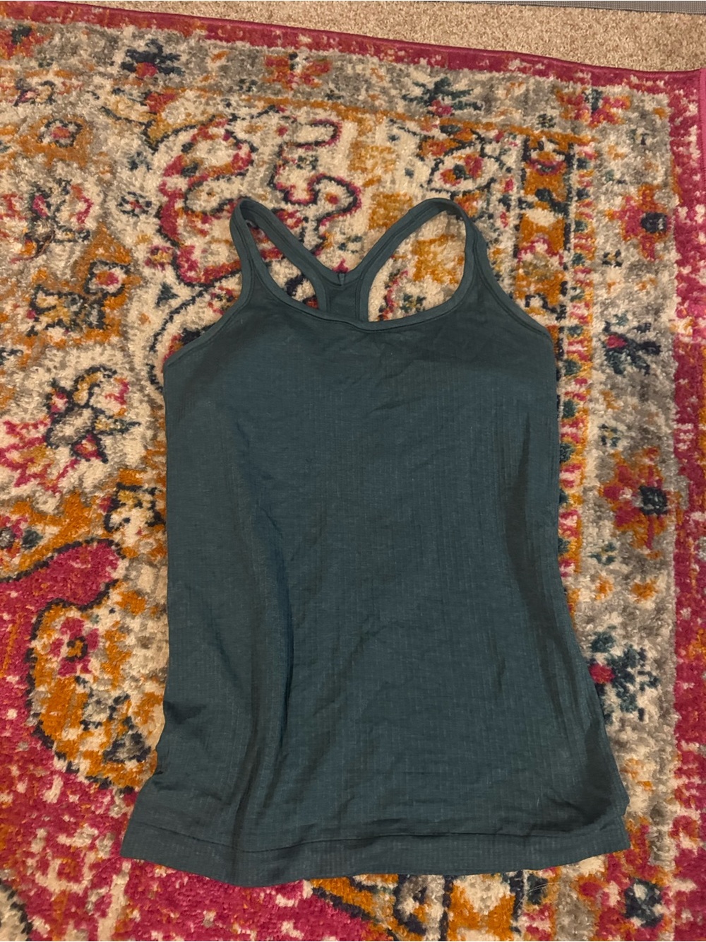 lululemon athletica dark teal racerback tank top